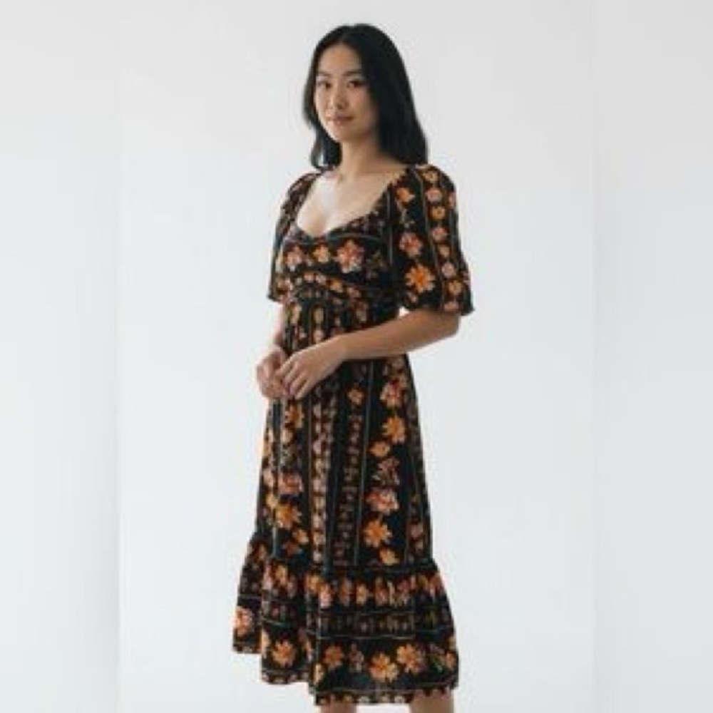 NWT Japna Floral Midi 🌿 Cottagecore • Vacation Ready Large Pockets Medium